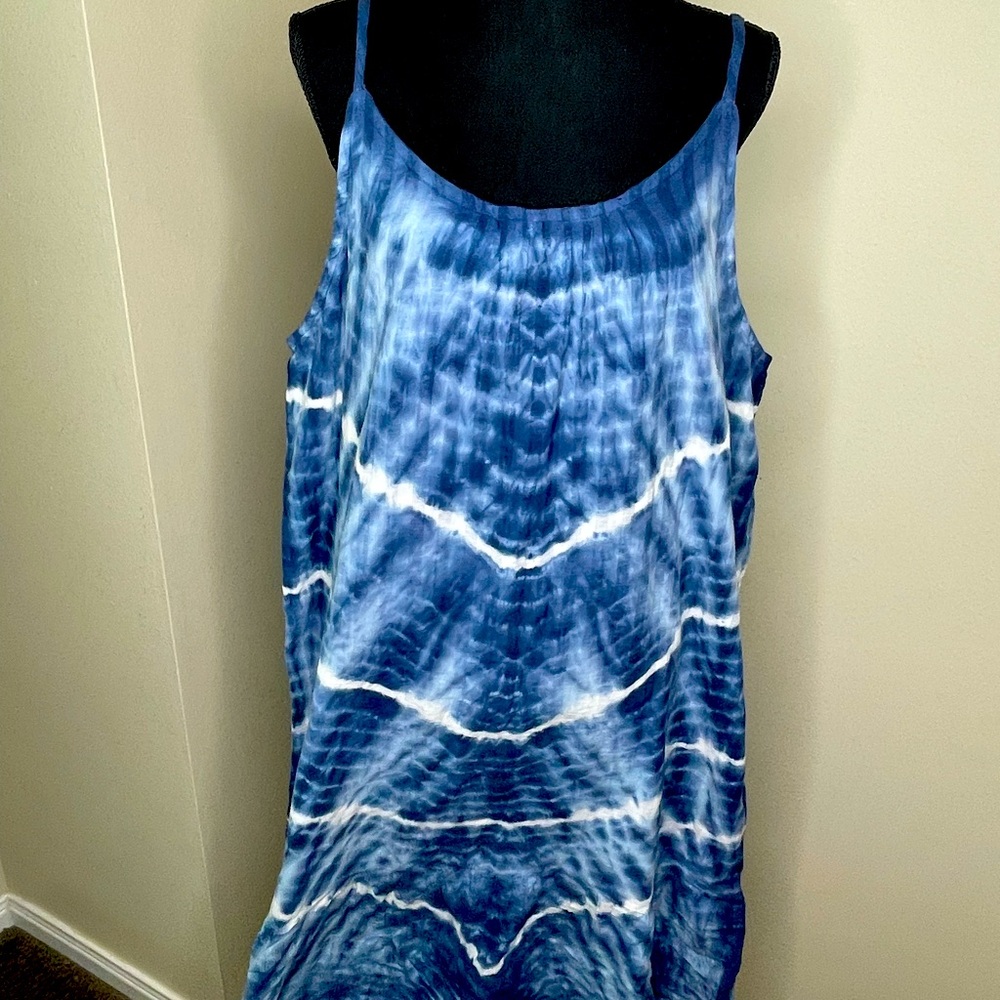 Tie dye spaghetti strap dress